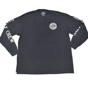 Salty Crew Black Long Sleeve T-Shirt Fishing Graphic Camo Logo Mens XL